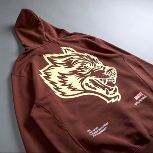 Darc Sport RAGE PIGMENT FT HOODIE IN LOGAN BROWN